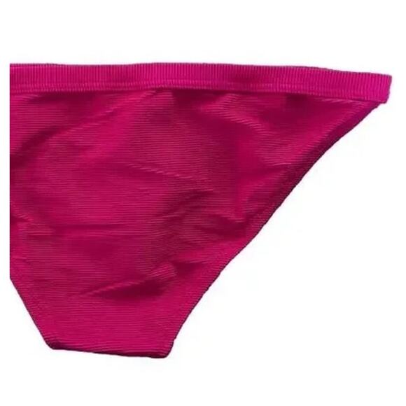 NWT J. Crew Ribbed Trim Hipster Full Coverage High Leg Bikini Bottom 2X Pink - Picture 6 of 13
